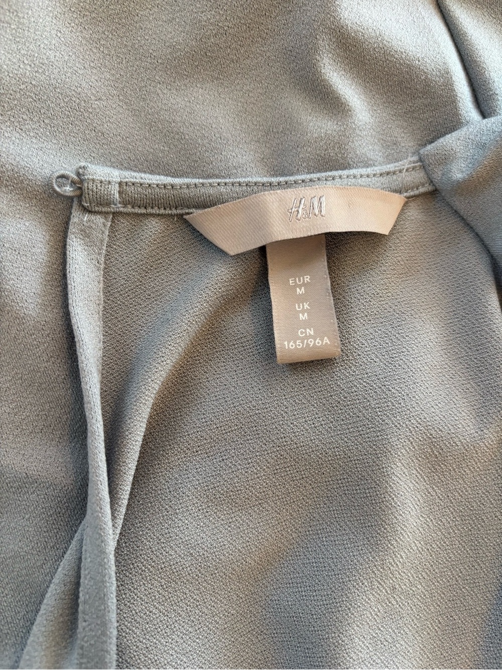 H&M Draped Neck Cap-Sleeve Top - Light Gray - Picture 3 of 4